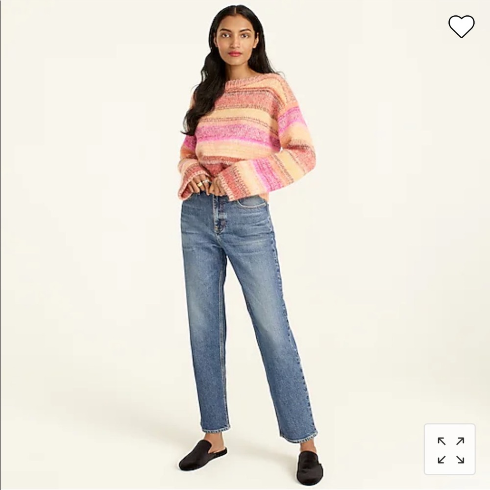 J.Crew high rise straight jeans, Poole wash, size 26